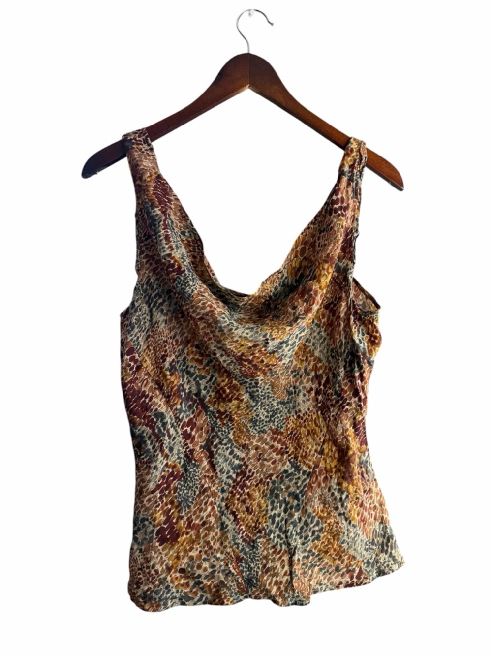 Jones New York Vintage Cowl Neck Too 100% Silk